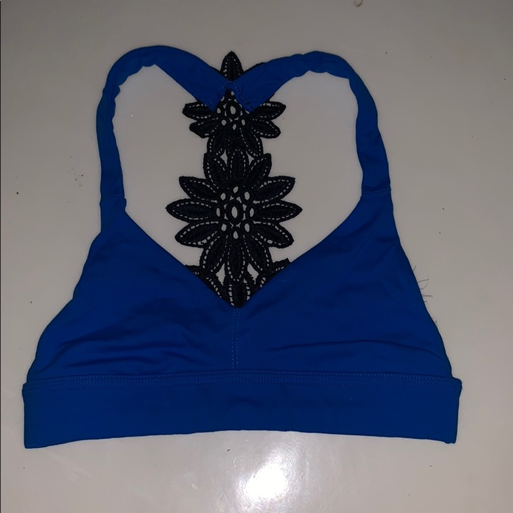 blue aerie v-cut sports bra